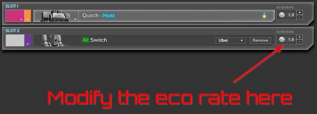 Modifying the eco rate